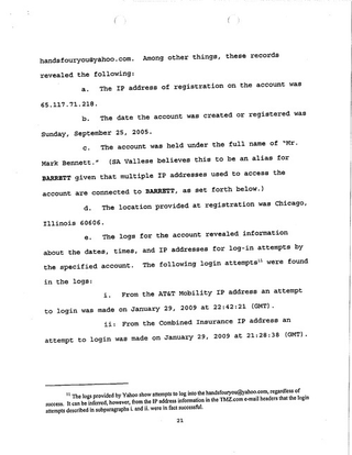 Illustration for article titled The Criminal Complaint Against Michael David Barrett, Alleged Erin Andrews Peeper